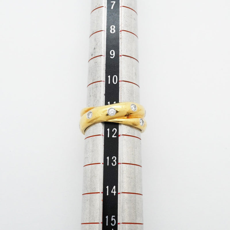 【6jfb0896】ティファニー リング ドッツ ツイスト K18YG イエローゴールド ダイヤモンド 11.5号【中古】レディース