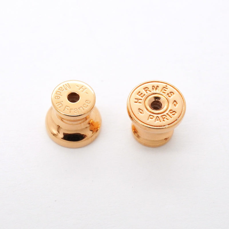 【6jfb0908-k】エルメス ピアス ミニポップアッシュ GPメッキ ブラック ピンクゴールド【中古】レディース