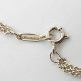【6jfb0912-k】ティファニー ネックレス インフィニティ ダブルチェーン シルバー925【中古】レディース