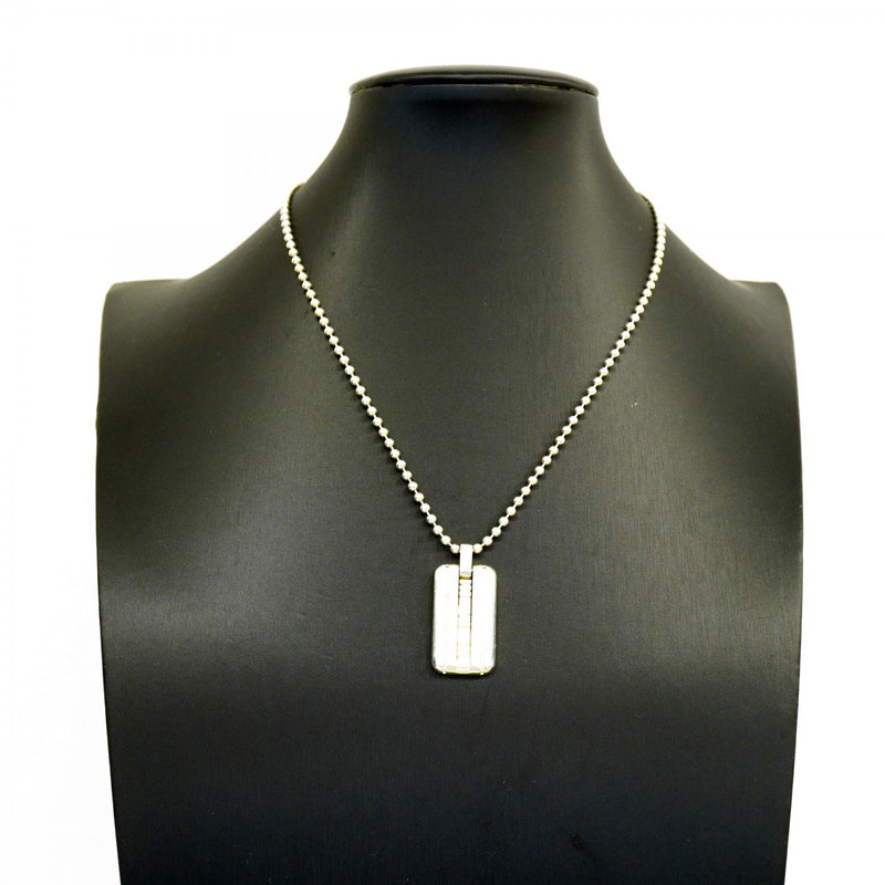 【6jfb0913-k】ティファニー ネックレス アトラス プレート/ボールチェーン シルバー925【中古】レディース