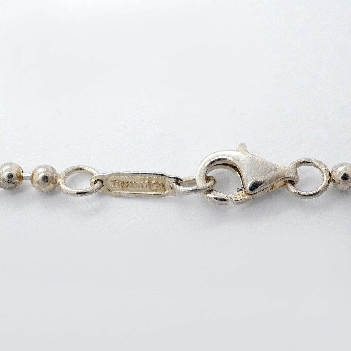【6jfb0913-k】ティファニー ネックレス アトラス プレート/ボールチェーン シルバー925【中古】レディース