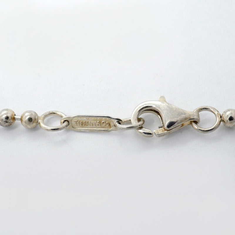 【6jfb0913-k】ティファニー ネックレス アトラス プレート/ボールチェーン シルバー925【中古】レディース