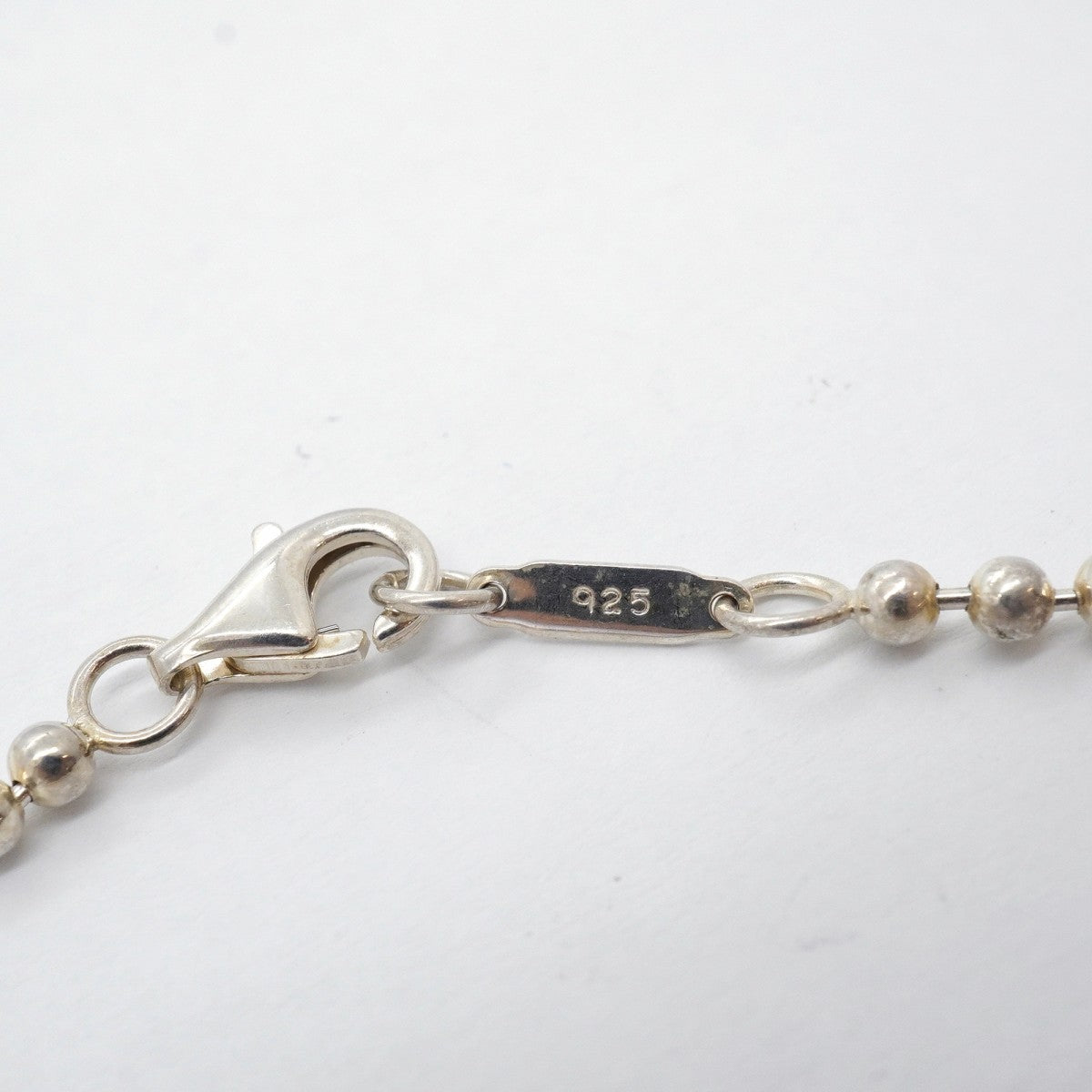 【6jfb0913-k】ティファニー ネックレス アトラス プレート/ボールチェーン シルバー925【中古】レディース