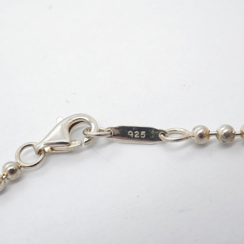 【6jfb0913-k】ティファニー ネックレス アトラス プレート/ボールチェーン シルバー925【中古】レディース
