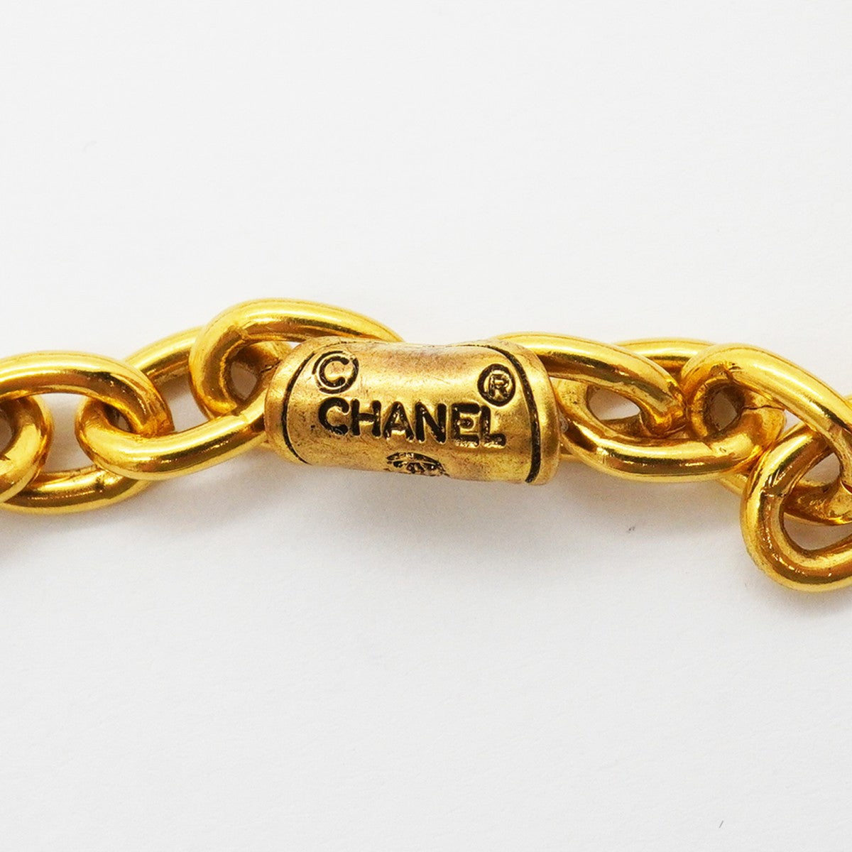 【6jfb0915-k】シャネル ネックレス ヴィンテージ ココマーク シャネルロゴ GPメッキ ゴールド【中古】レディース
