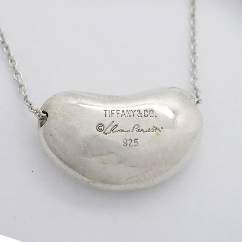 【6jfb0921-k】ティファニー ネックレス ビーン シルバー925【中古】レディース
