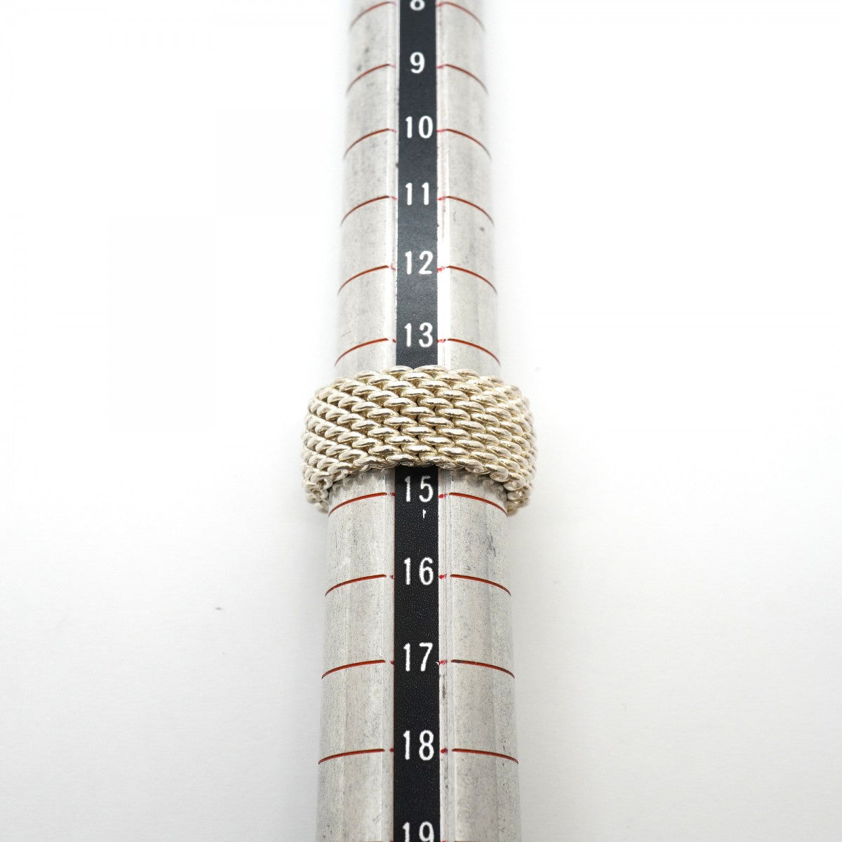 【6jfb0926-k】ティファニー リング サマセット/メッシュ シルバー925 14.5号【中古】レディース