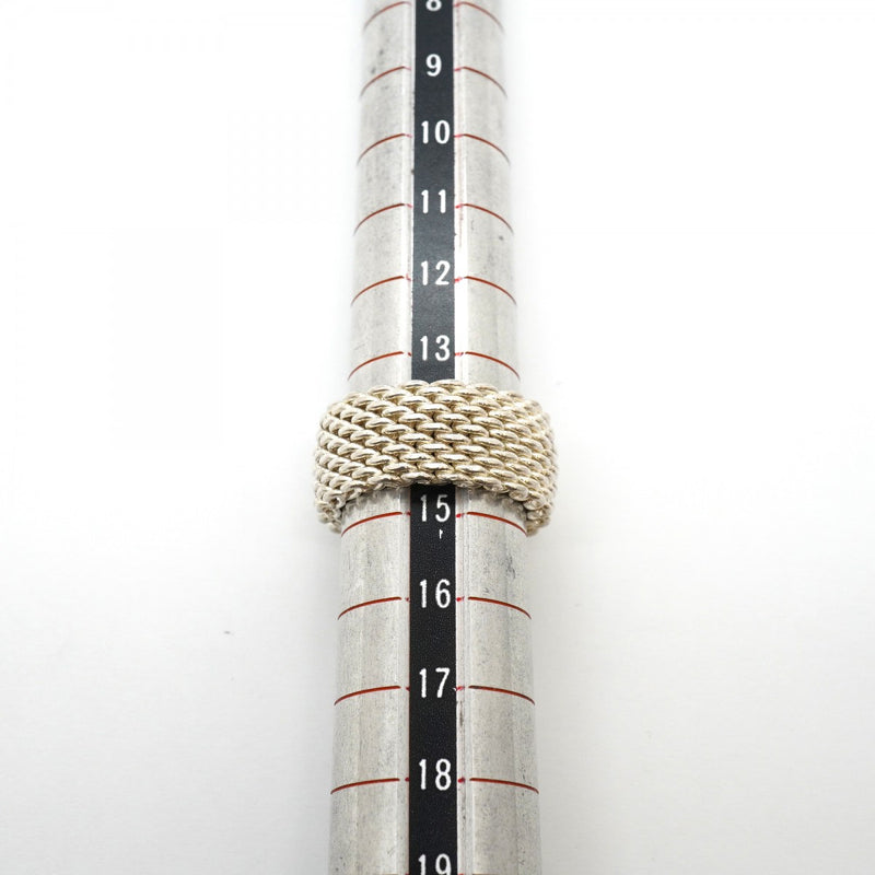 【6jfb0926-k】ティファニー リング サマセット/メッシュ シルバー925 14.5号【中古】レディース
