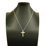 【6jfb0932-k】ティファニー ネックレス シグネチャークロス K18YG イエローゴールド シルバー925【中古】レディース