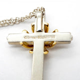 【6jfb0932-k】ティファニー ネックレス シグネチャークロス K18YG イエローゴールド シルバー925【中古】レディース