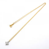 【6jfb0938】ティファニー ネックレス クルーシーフォーム 5PD K18YG イエローゴールド Pt950 プラチナ ダイヤモンド【中古】レディース