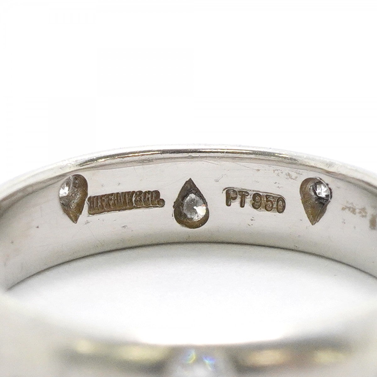 【6jfb0939】ティファニー リング ドッツ Pt950 プラチナ ダイヤモンド 11.5号【中古】レディース