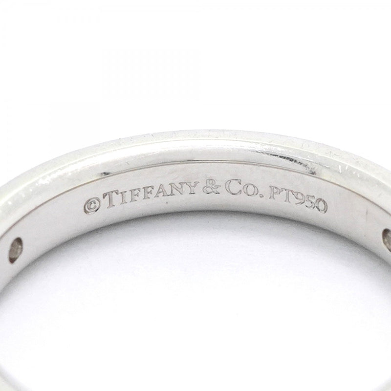 【6jfb0940】ティファニー リング フラットバンド 3PD Pt950 プラチナ ダイヤモンド 7.5号【中古】レディース