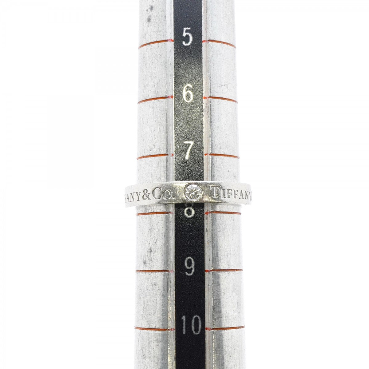【6jfb0940】ティファニー リング フラットバンド 3PD Pt950 プラチナ ダイヤモンド 7.5号【中古】レディース