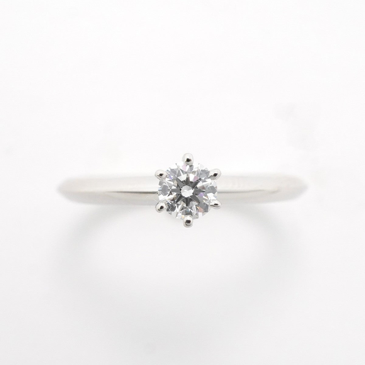 【6jfb0945】ティファニー リング ソリティア 1PD Pt950 プラチナ ダイヤモンド 0.24ct 11号【中古】レディース