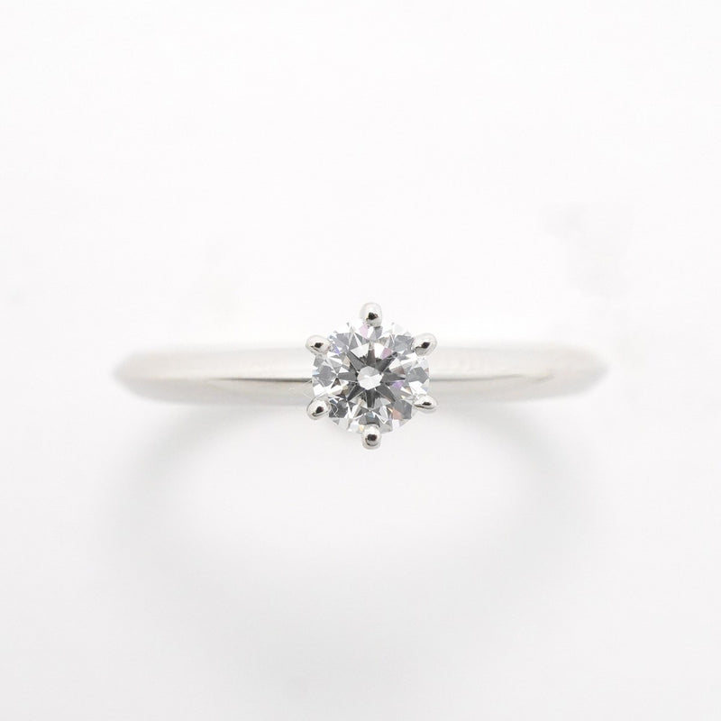 【6jfb0945】ティファニー リング ソリティア 1PD Pt950 プラチナ ダイヤモンド 0.24ct 11号【中古】レディース