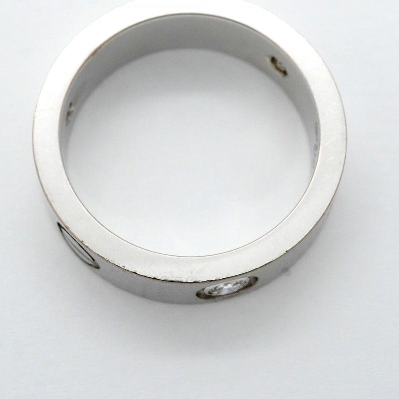【6jfb0948】カルティエ リング ラブ 3PD K18WG ホワイトゴールド ダイヤモンド ＃53【中古】レディース