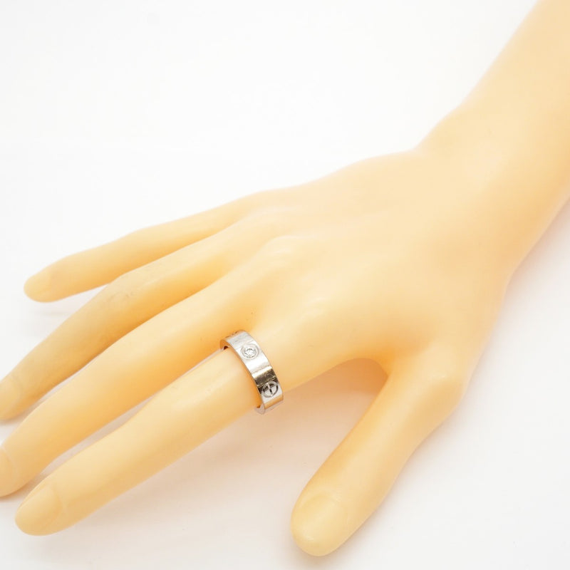 【6jfb0948】カルティエ リング ラブ 3PD K18WG ホワイトゴールド ダイヤモンド ＃53【中古】レディース