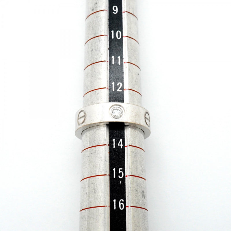 【6jfb0948】カルティエ リング ラブ 3PD K18WG ホワイトゴールド ダイヤモンド ＃53【中古】レディース