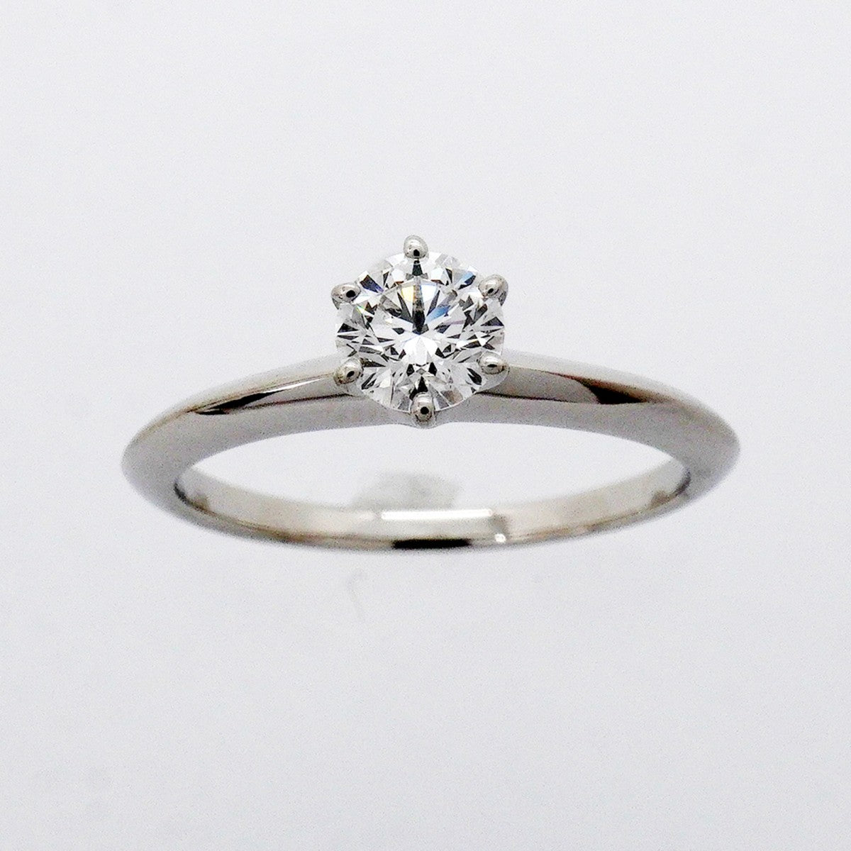 【6jfb0950】ティファニー リング ソリティア 1PD Pt950 プラチナ ダイヤモンド 0.55ct 15号【中古】レディース