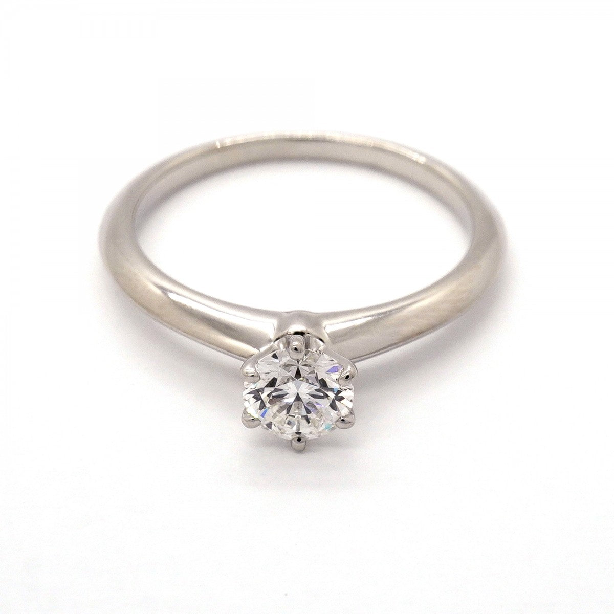 【6jfb0950】ティファニー リング ソリティア 1PD Pt950 プラチナ ダイヤモンド 0.55ct 15号【中古】レディース