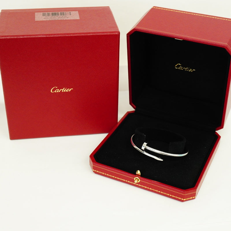 【6jfb0952】カルティエ バングル ジュストアンクル K18WG ホワイトゴールド【中古】メンズ レディース ユニセックス