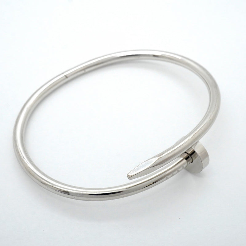 【6jfb0952】カルティエ バングル ジュストアンクル K18WG ホワイトゴールド【中古】メンズ レディース ユニセックス
