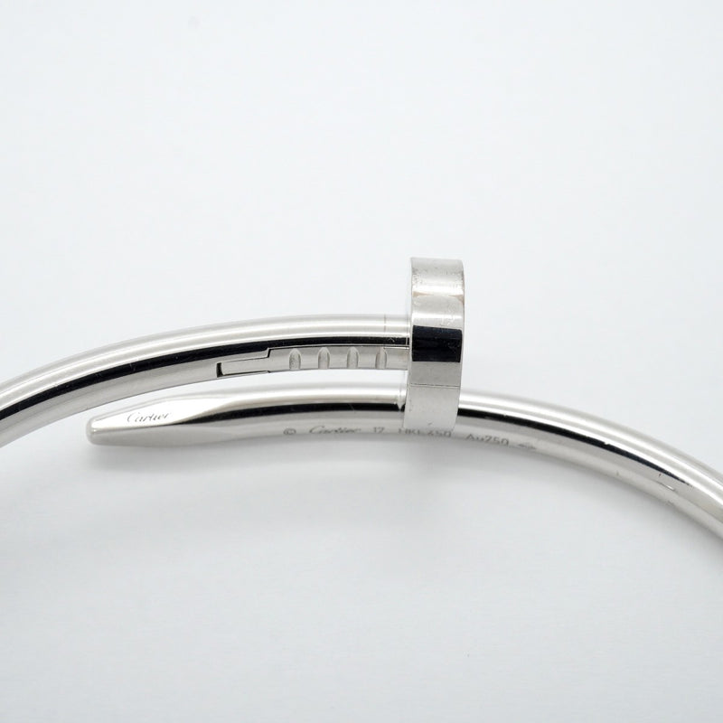 【6jfb0952】カルティエ バングル ジュストアンクル K18WG ホワイトゴールド【中古】メンズ レディース ユニセックス