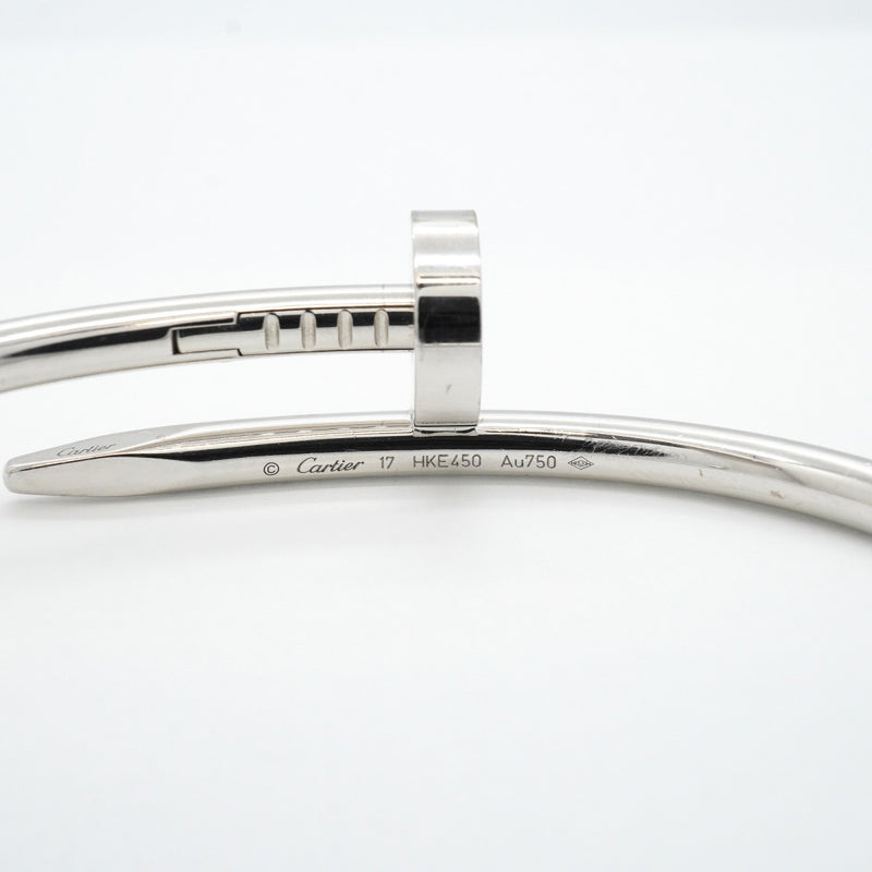 【6jfb0952】カルティエ バングル ジュストアンクル K18WG ホワイトゴールド【中古】メンズ レディース ユニセックス