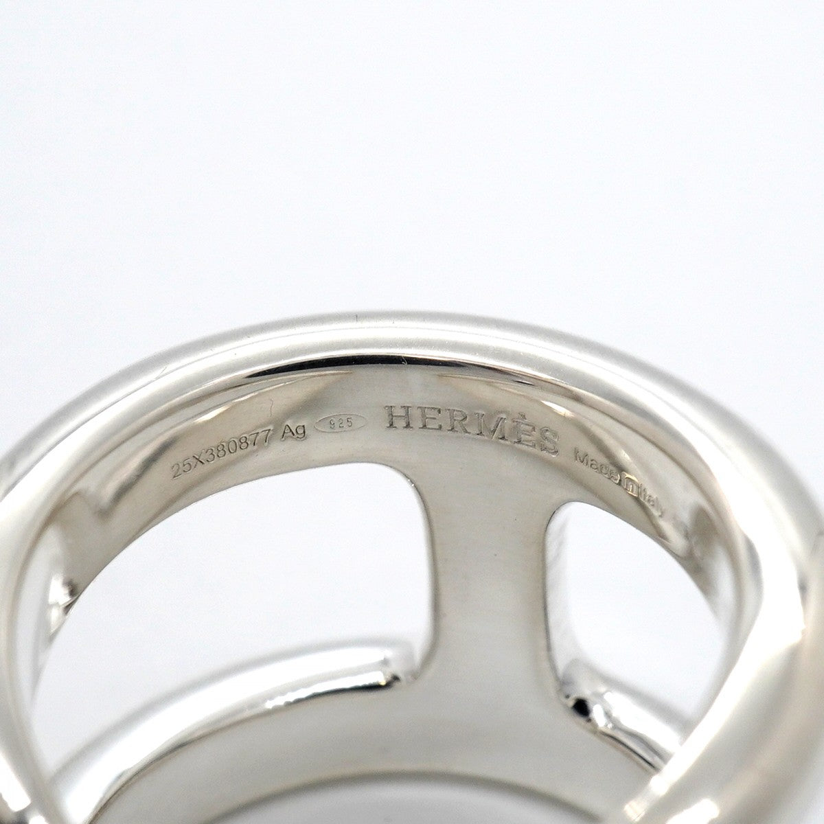 【6jfb0953】エルメス リング オスモズGM シルバー925 ＃55【中古】メンズ レディース ユニセックス