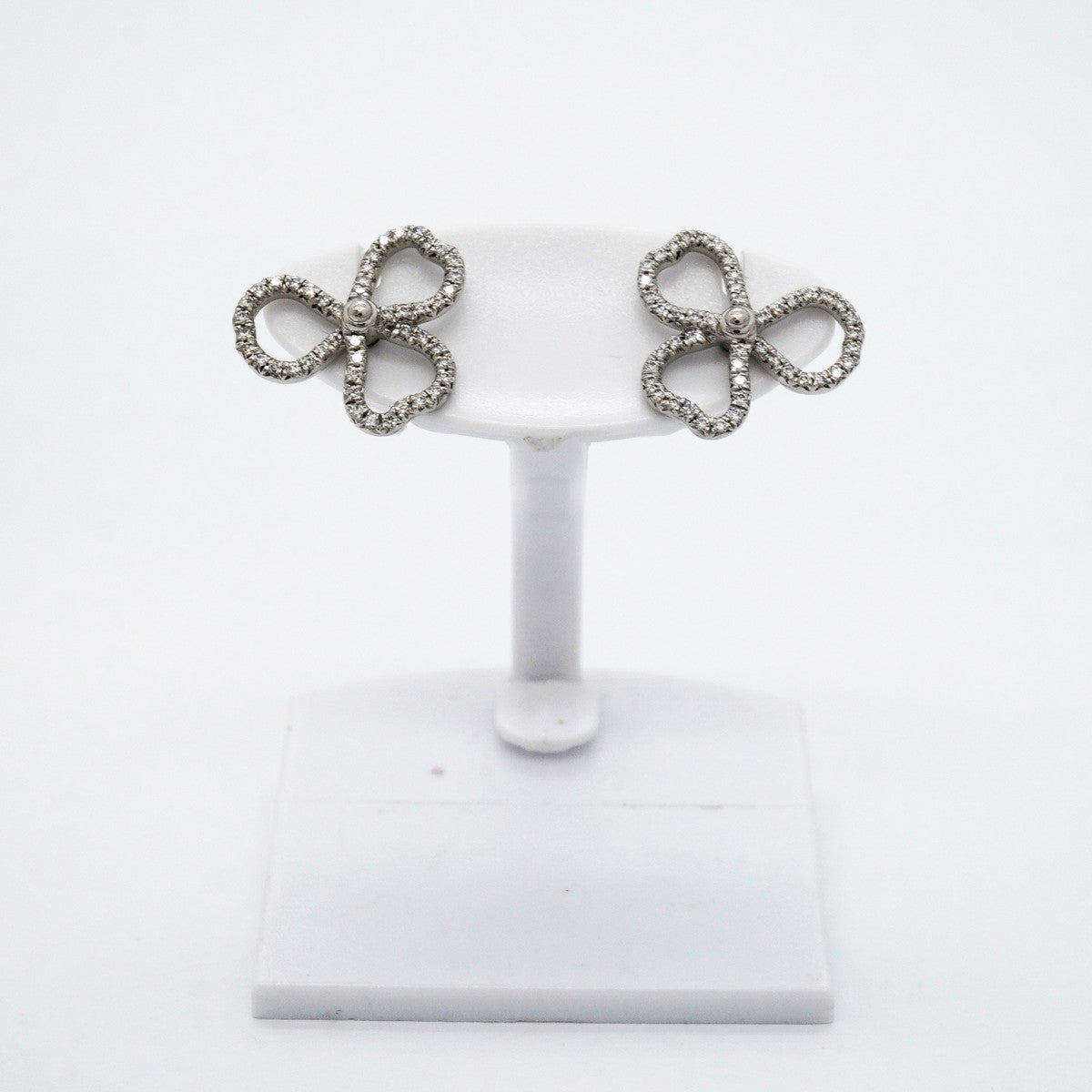 【6jfb0954】ティファニー ピアス ペーパーフラワー Pt950 プラチナ ダイヤモンド【中古】レディース