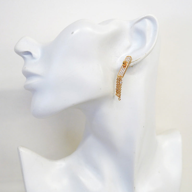 【6jfb0955】エルメス ピアス ケリー/ガウロッシュ K18PG ピンクゴールド ダイヤモンド【中古】レディース