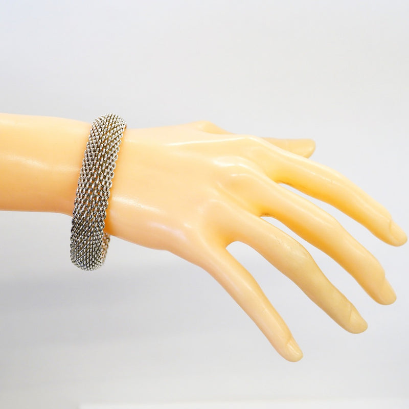 【6jfb0963-k】ティファニー バングル サマセット/メッシュ シルバー925【中古】メンズ レディース ユニセックス