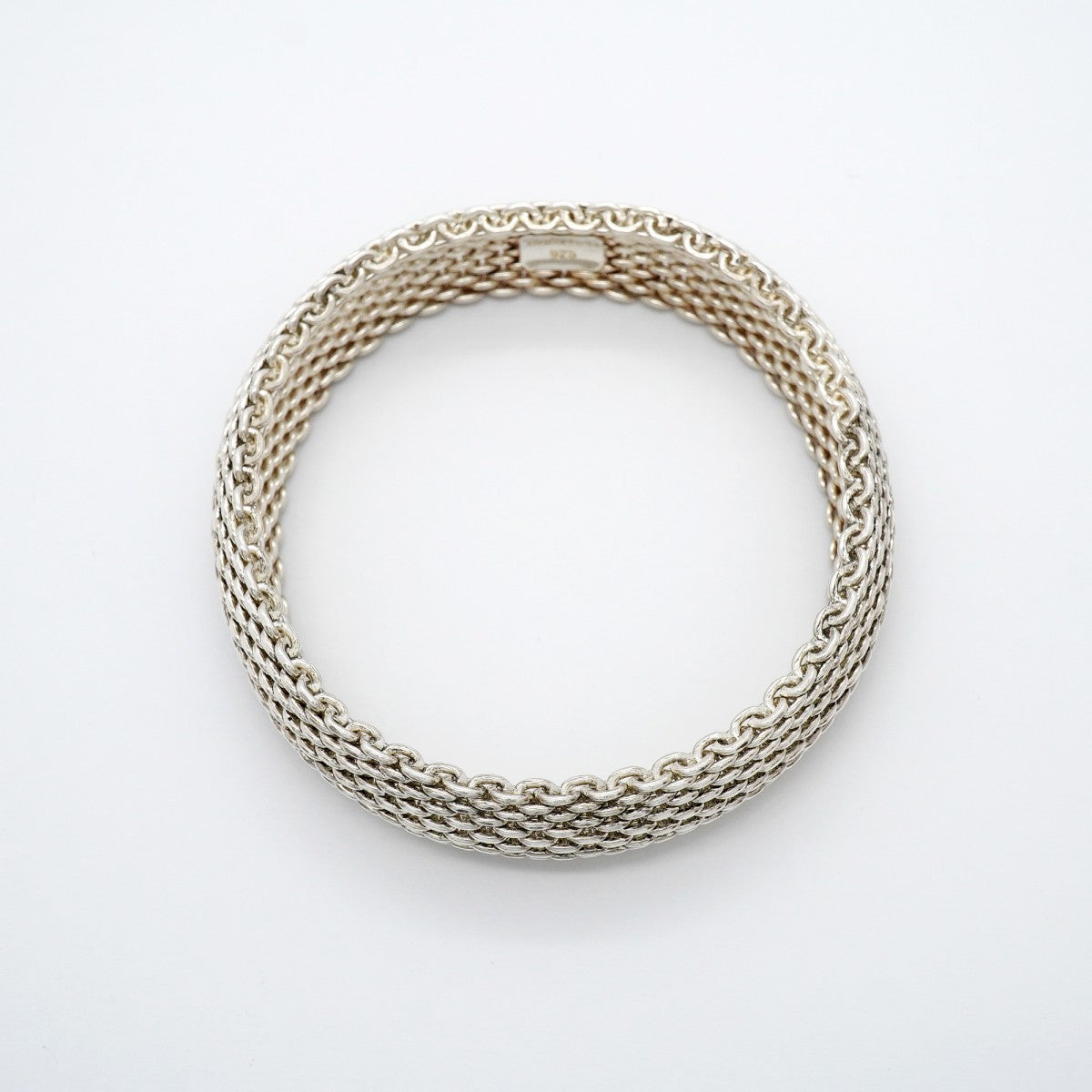 【6jfb0963-k】ティファニー バングル サマセット/メッシュ シルバー925【中古】メンズ レディース ユニセックス