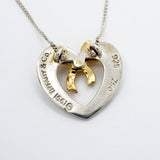 【6jfb0966-k】ティファニー ネックレス ハートリボン K18YG イエローゴールド シルバー925【中古】レディース