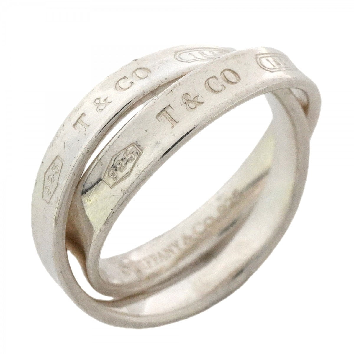 【6jfb0974】ティファニー リング 1837/インターロッキング シルバー925 14号【中古】レディース