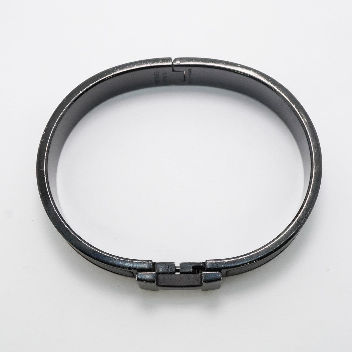 【6jfb0992】エルメス バングル クリッククラックPM メタル ブラック【中古】メンズ レディース ユニセックス