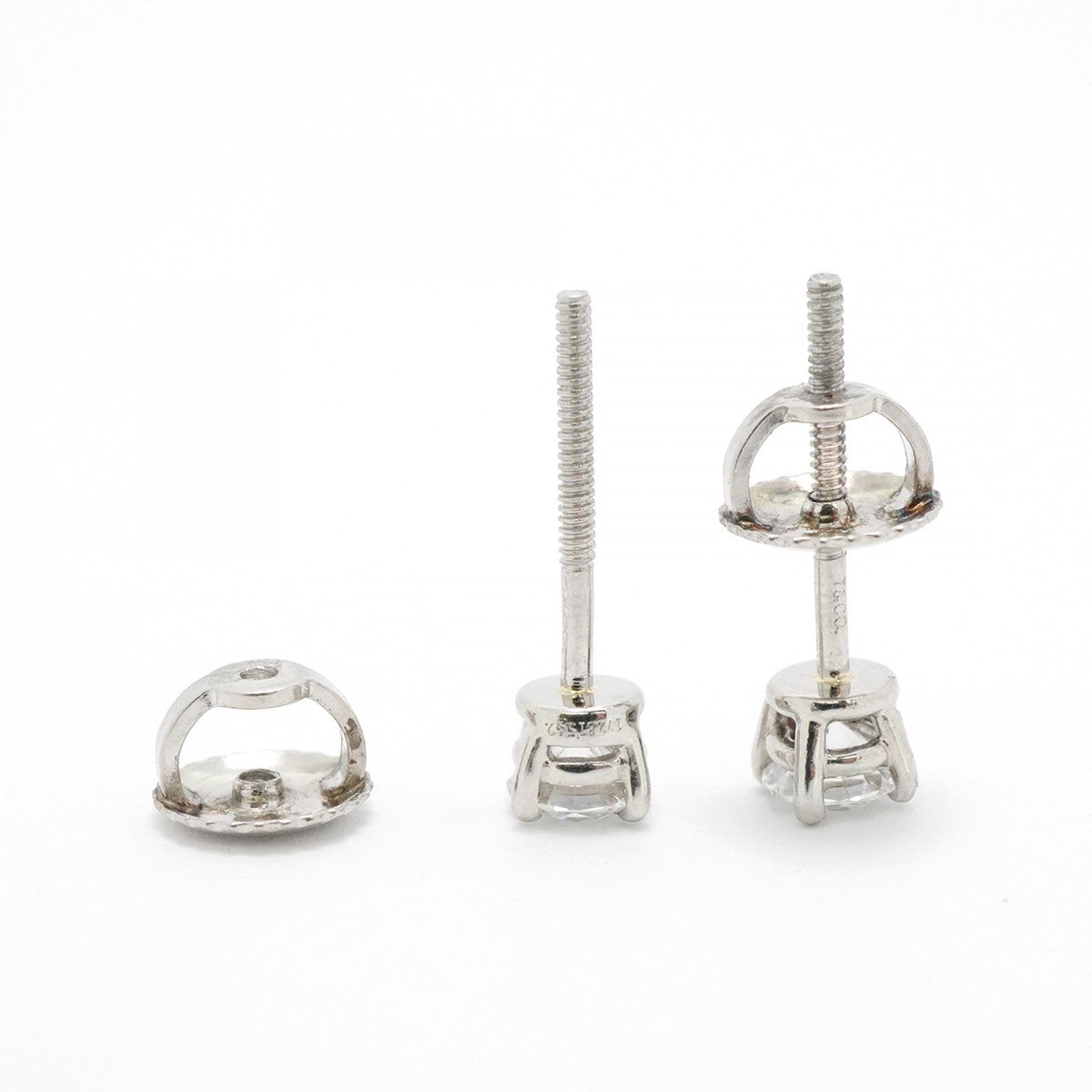 【6jfb0993】ティファニー ピアス ソリティア 1PD Pt950 プラチナ ダイヤモンド【中古】レディース
