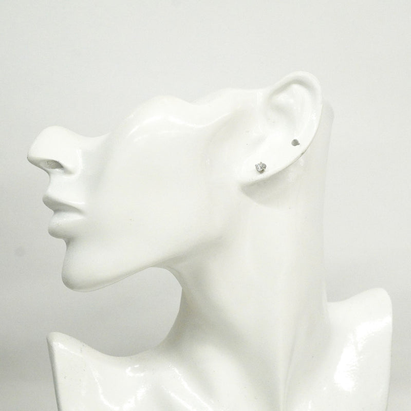 【6jfb0993】ティファニー ピアス ソリティア 1PD Pt950 プラチナ ダイヤモンド【中古】レディース