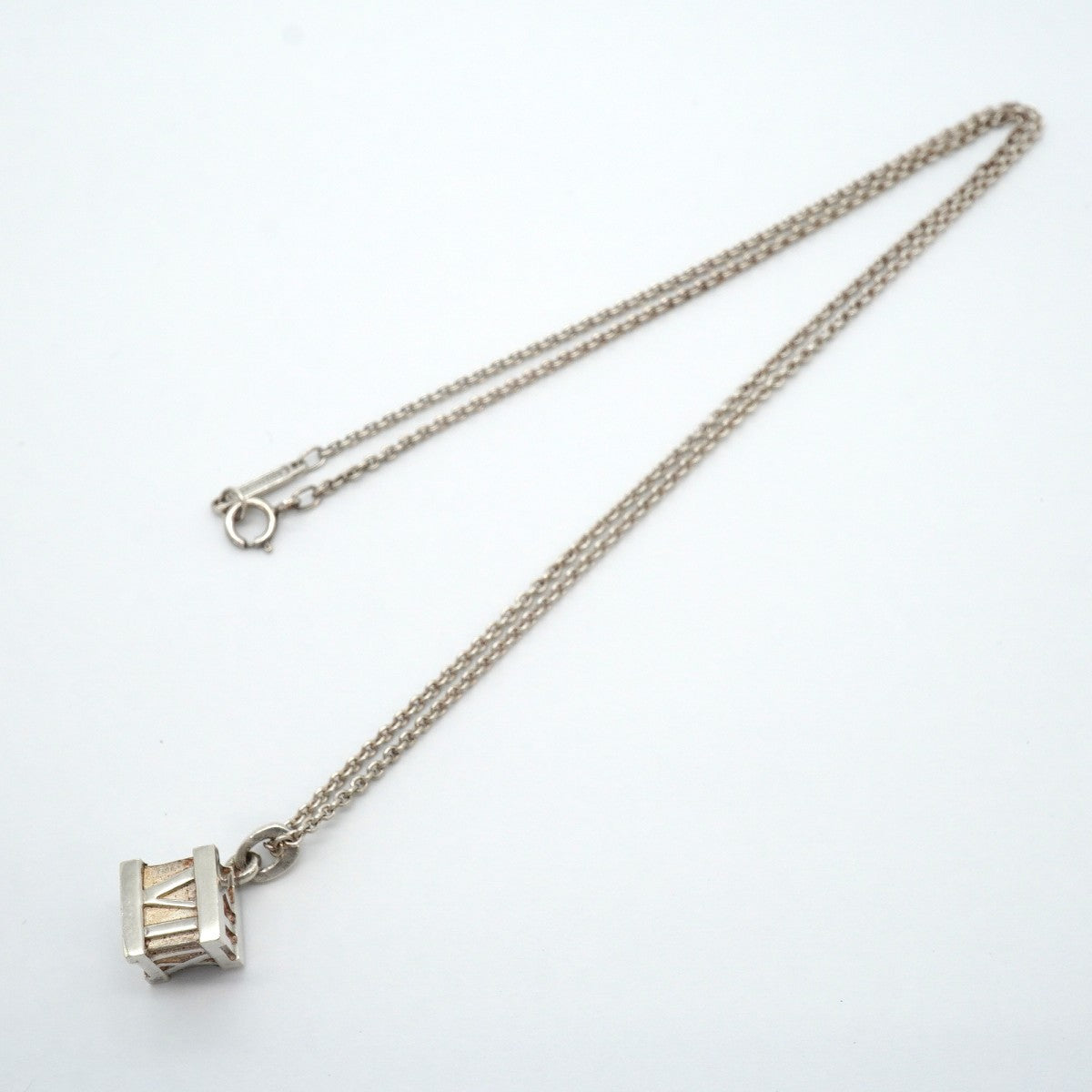 【6jfb1001-k】ティファニー ネックレス アトラス キューブ シルバー925【中古】レディース