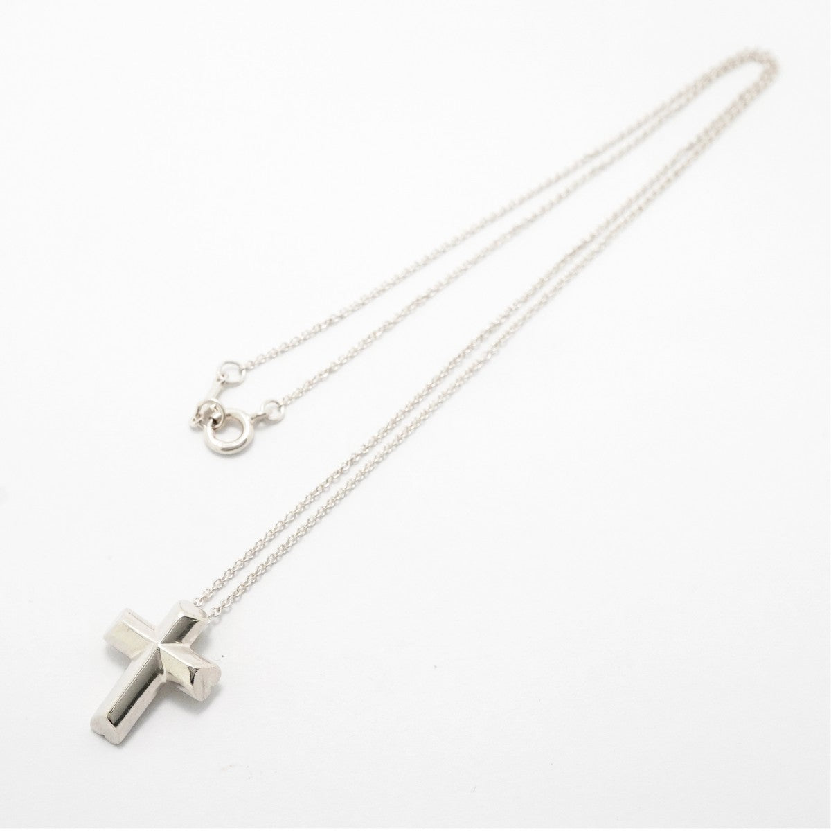 【6jfb1010-k】ティファニー ネックレス テンダネスハート/クロス シルバー925【中古】レディース