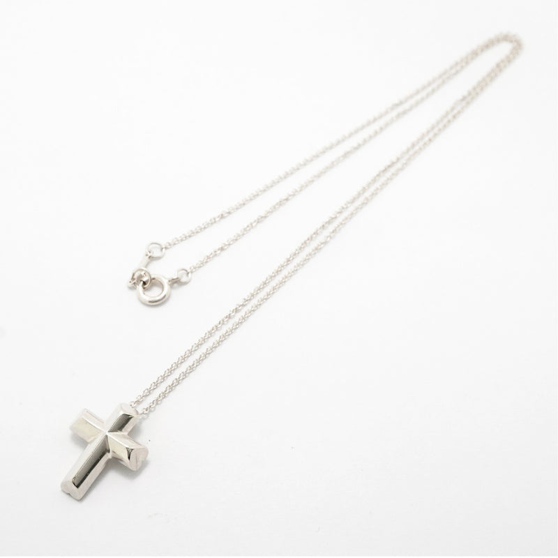 【6jfb1010-k】ティファニー ネックレス テンダネスハート/クロス シルバー925【中古】レディース