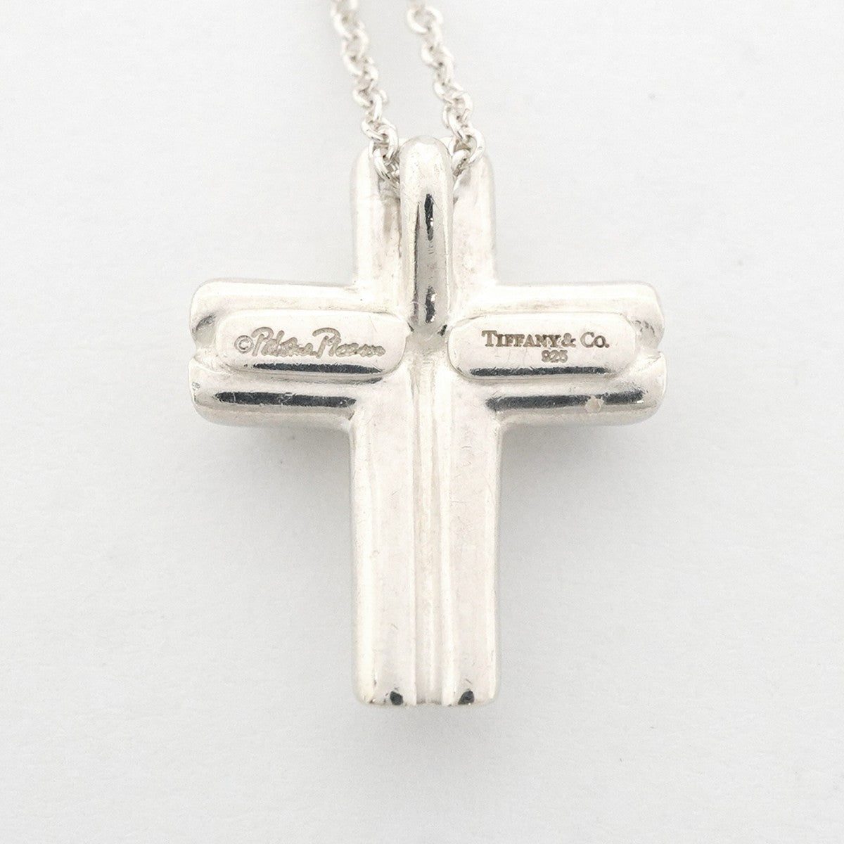【6jfb1010-k】ティファニー ネックレス テンダネスハート/クロス シルバー925【中古】レディース