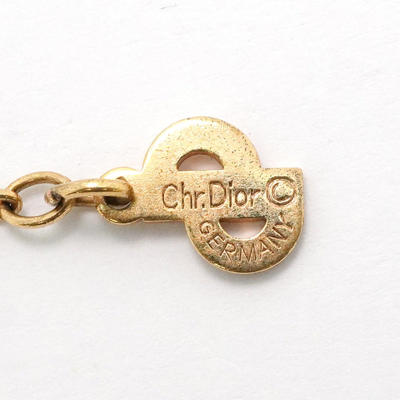 【6jfb1012-k】クリスチャンディオール ネックレス CDロゴ GPメッキ ゴールド【中古】レディース