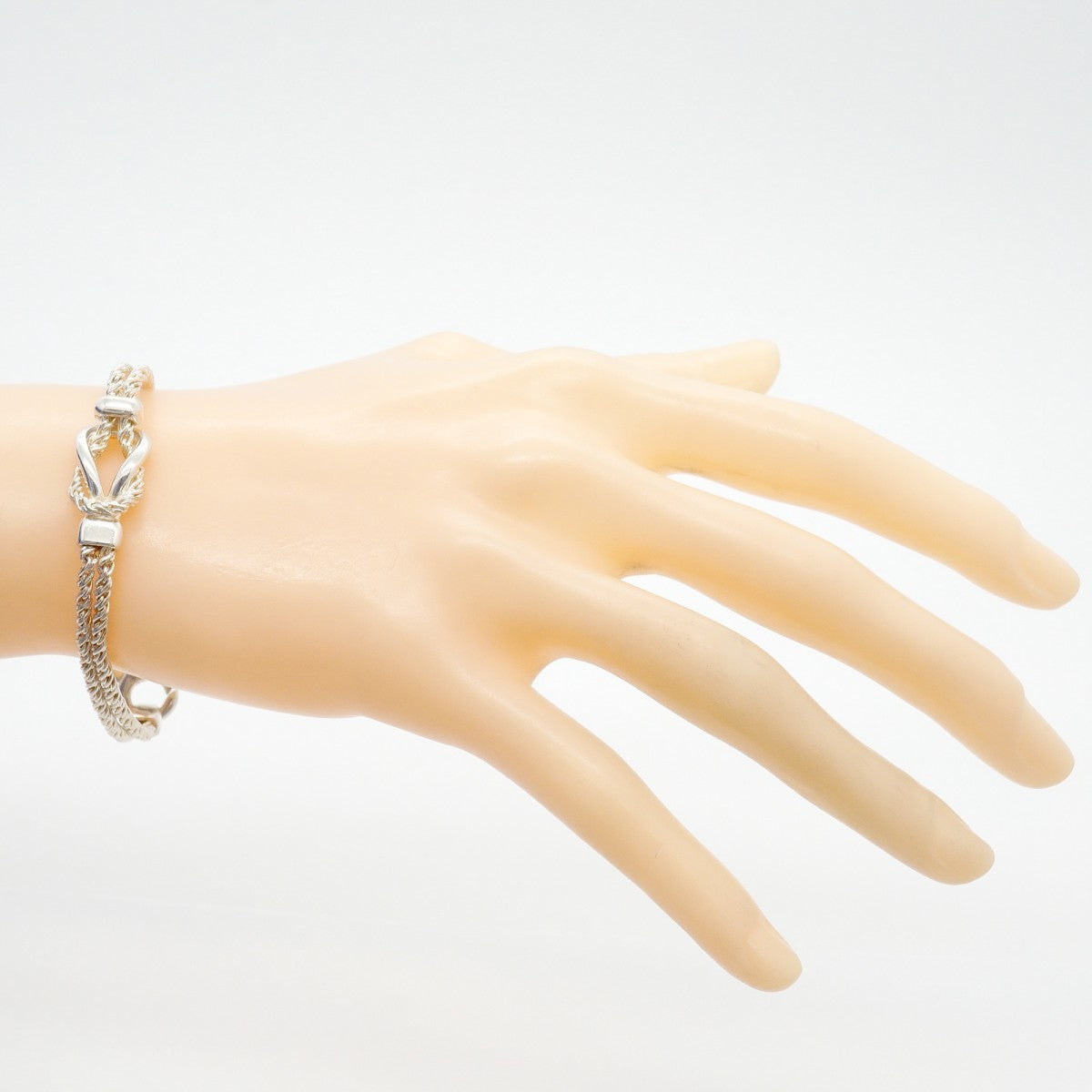 【6jfb1024-k】ティファニー ブレスレット センターノット/ダブルロープ シルバー925【中古】メンズ レディース ユニセックス