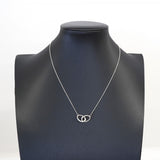 【6jfb1025-k】ティファニー ネックレス ダブルループ シルバー925【中古】レディース