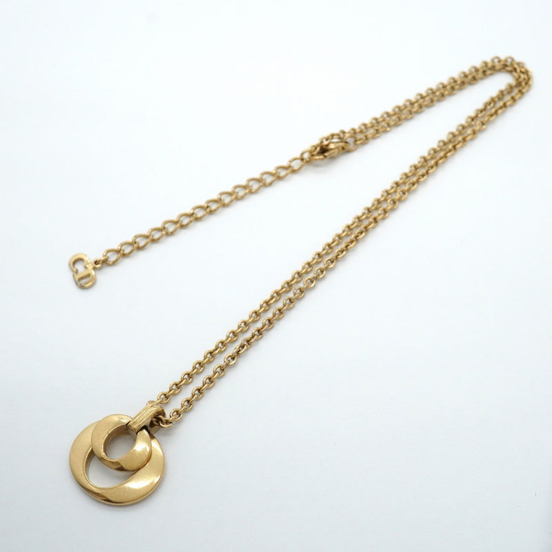 【6jfb1026-k】クリスチャンディオール ネックレス GPメッキ ゴールド【中古】レディース