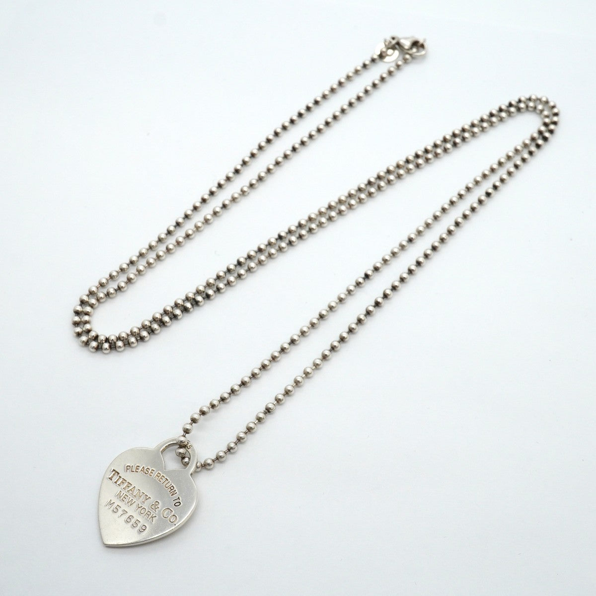 【6jgb0001】ティファニー ネックレス リターントゥハート/ボールチェーン シルバー925【中古】レディース