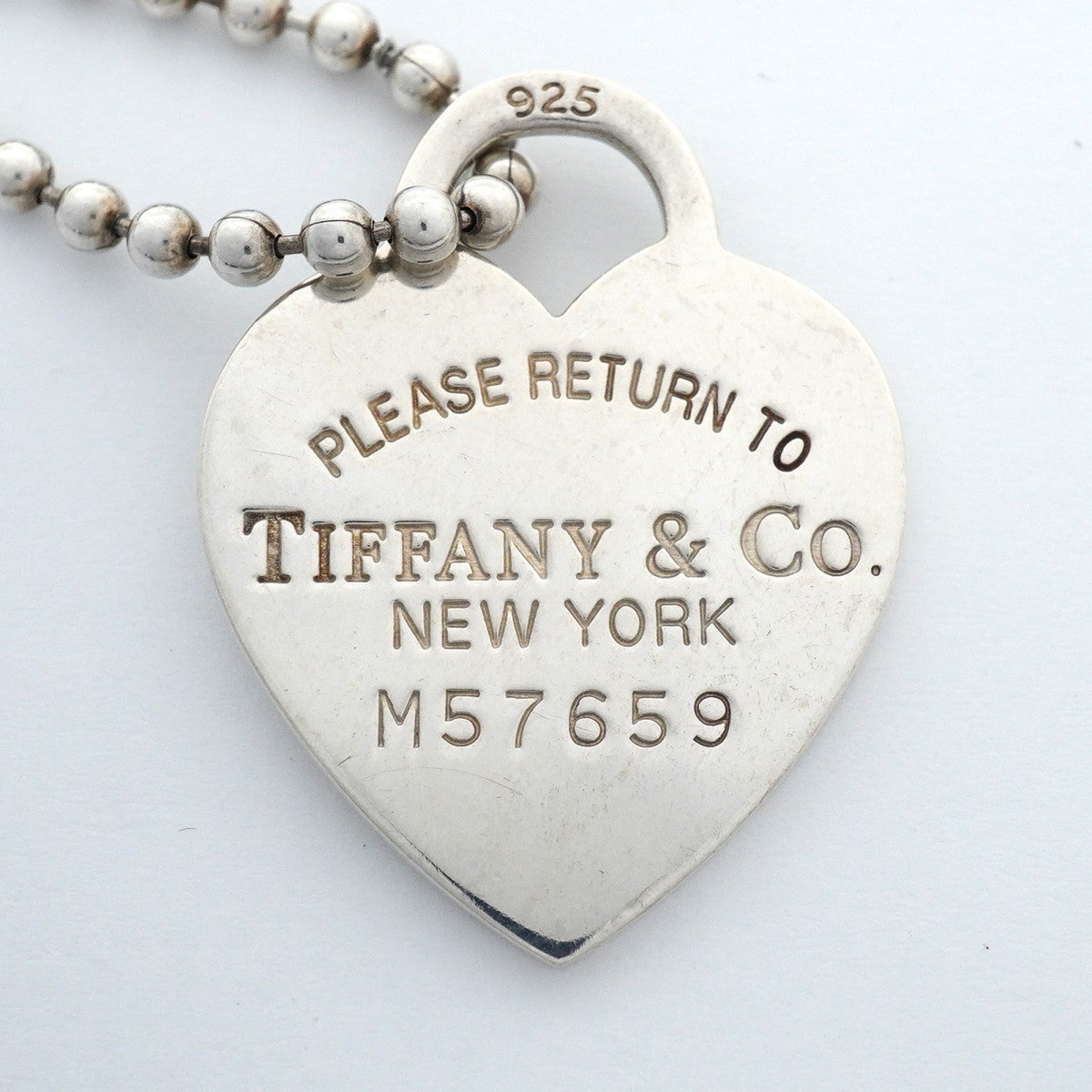 【6jgb0001】ティファニー ネックレス リターントゥハート/ボールチェーン シルバー925【中古】レディース