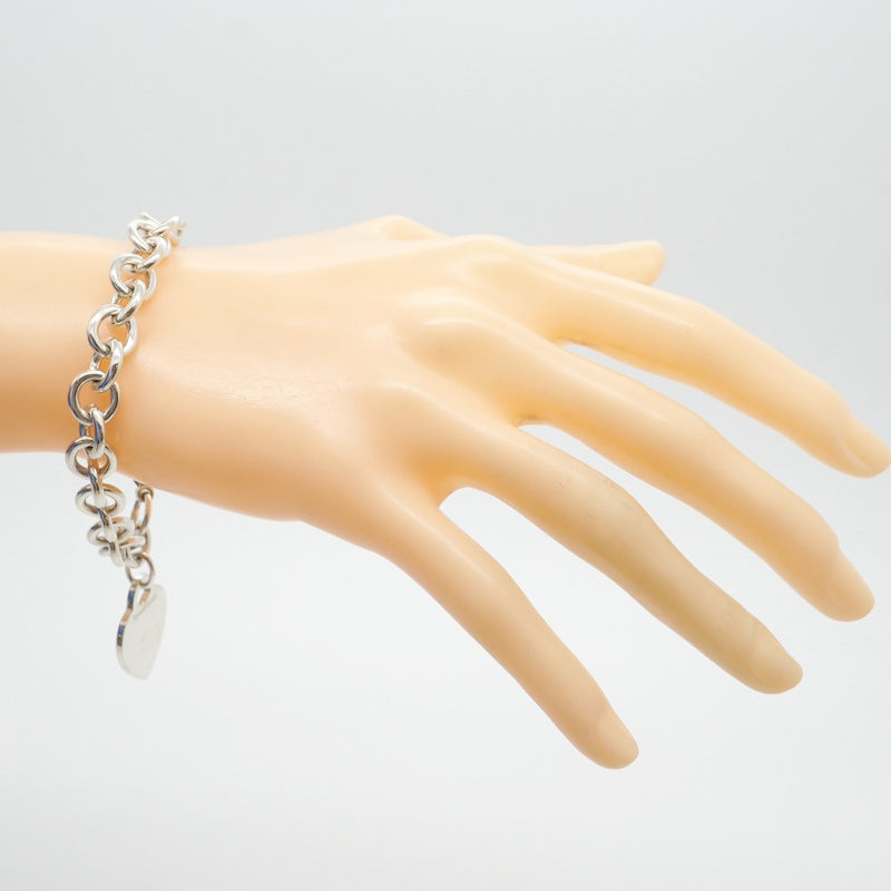 【6jgb0007-k】ティファニー ブレスレット ハートタグ シルバー925【中古】レディース